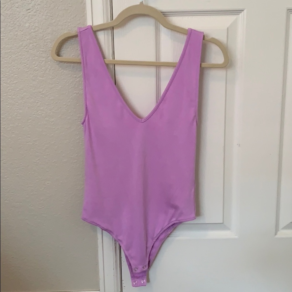 Express x Rocky Barnes Lavender Bodysuit